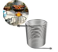 TRMLBE : serpentin de chauffage en acier inoxydable pour piscine, chauffage à bois pour piscine, serpentin de chauffage puissant avec raccord 1/2 pouce pour le camping et les activités de plein air