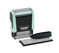 Trodat Tampon encreur Printy 4911 TYPOMATIC – Texte/Date 3 lignes, 38×14 mm, Vert pastel