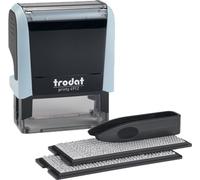trodat 180857 trodat Ensemble de tampons texte Printy 4912 Typomatic, bleu pastel