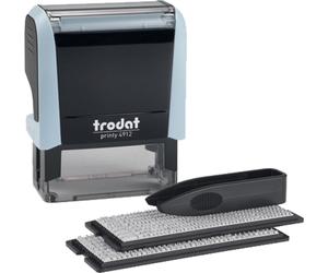 trodat 180857 trodat Ensemble de tampons texte Printy 4912 Typomatic, bleu pastel