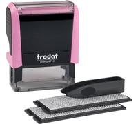 trodat 180859 trodat Ensemble de tampons texte Printy 4912 Typomatic, rose pastel