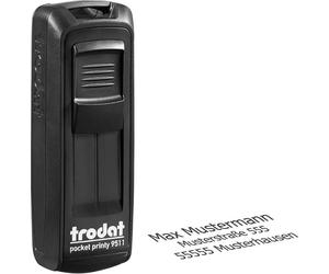 trodat 375867 trodat Tampon texte, personnalisable Pocket Printy 9511 avec logo