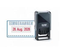 Trodat 4750/L1 Printy Tampon dateur avec plaque texte « Eingegangen » Noir (Version Allemande)