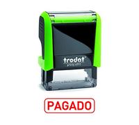 Trodat 4911 Printy Tampon Formule commerciale avec Texte PAGADO Encrage automatique Taille de la plaque de texte 37 x 14 mm, version espagnole