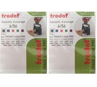 Trodat Blister de cassette d'encre noire B156001 pour tampons Professional Line 5117, 5204, 5206 et 5460 - Empreinte vive et nette - Idéale pour recharger les tampons encreurs (Lot de 2)