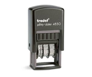 trodat Datumstempel Printy Dater 4850L "GEBUCHT", blau/rot