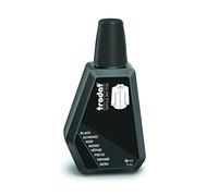 Trodat Encre textile 7750A Noire pour marquer les vêtements - 28 ml | Flacon d'encre noire spéciale textile pour recharger les tampons encreurs