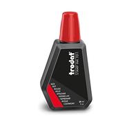 Trodat Flacon d'encre rouge 7011C contenance 28ml pour tampon encreur | Flacon d'encre rouge pour recharger les tampons encreurs