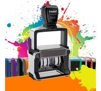 Trodat Metal Line 5466PL - Double Dateur Professionnel Automatique 2 + 2 lignes À Personnaliser - Empreinte 56 x 33 mm Offerte