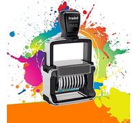 Trodat Metal Line 55510PL - Tampon Numéroteur Professionnel Automatique 2 + 2 lignes À Personnaliser - Empreinte 56 x 33 mm Offerte