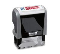 Trodat Office Printy 4912 Tampon de texte auto-encreur avec inscription en allemand Bleu/rouge 47 x 18 mm