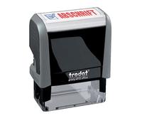 Trodat Office Printy 4912 Tampon de texte auto-encreur Bleu/rouge 47 x 18 mm