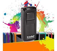 Trodat Pocket Printy 9512-47x18 mm - Noir | Tampon Encreur Professionnel Automatique De Poche 4 lignes Personnalisable - Impression nette & précise