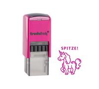 Trodat Tampon de motivation edy FIX Licorne boîtier rose empreinte rose auto-encreur 20 x 20 mm