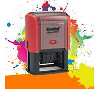 Trodat Printy 4727 - Tampon Dateur Professionnel Automatique 3 + 3 lignes À Personnaliser - Empreinte 60 x 40 mm Offerte (Rouge)