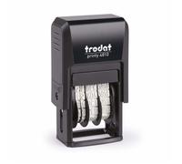 Trodat Tampon Dutch date Printy 4810, mois en lettres, DUT, 3,8 mm, couleur d'impression noire