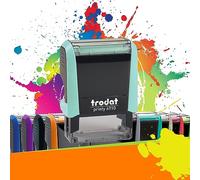 Trodat Printy 4910 - Tampon Encreur Professionnel Automatique 2 lignes À Personnaliser - Empreinte 26 x 9 mm Offerte (Vert Pastel)