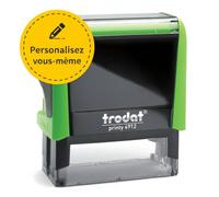Trodat Printy 4912 Tampon personnel, avec texte souhaité et logoupload, auto-encreur, vert, 47 x 18 mm