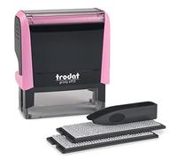 trodat 180863 trodat Ensemble de tampons texte Printy 4913 Typomatic, rose pastel