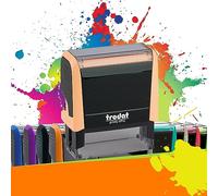 Trodat Printy 4914 - Tampon Encreur Professionnel Automatique 6 lignes À Personnaliser - Empreinte 64 x 26 mm Offerte (Pêche Pastel)