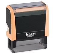 Trodat Printy 4915-70x25 mm - Pêche Pastel | Tampon Encreur Professionnel Automatique 6 Lignes Personnalisable - Impression nette & précise