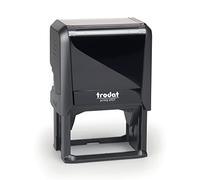 Trodat Printy 4927 Tampon personnalisé avec texte de votre choix, couleur du boîtier noir - Tampon d'adresse - Tampon d'entreprise - avec texte souhaité - 60 x 40 mm - 10 lignes