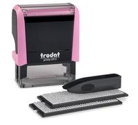 trodat 180859 trodat Ensemble de tampons texte Printy 4912 Typomatic, rose pastel