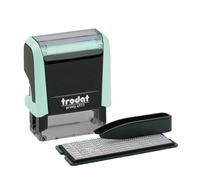 Trodat Tampon encreur Printy 4911 TYPOMATIC – Texte/Date 3 lignes, 38×14 mm, Vert pastel