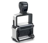 Trodat Tampon dateur Professional Line 5117 – 12 messages + date (fr) – Encrage auto, cassette noire