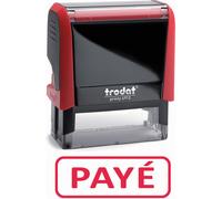 Trodat Tampon marqueur de texte ''PAYÉ'' 4912 Xprint 4.0 - Rouge