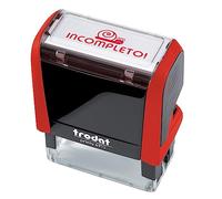 Trodat - Tampon Motivationnel pour Enseignants Printy 4910 Auto-encreur, Collection Happy School, Empreinte Incomplète, Couleur Tampon Rouge, Cartouche incluse de Couleur Rouge