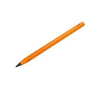 TROIKA Construction Endless - PEN20/NO - Crayon multitâche avec pointe d'écriture sans fin durable - règle en centimètres et en pouces - astuce d'écriture échangeable - aluminium, métal - néon orange