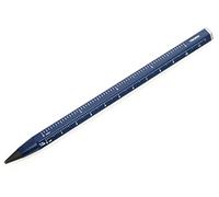 TROIKA Crayon multitâche avec pointe d'écriture durable en aluminium et métal bleu effaçable avec règle en centimètres/pouces 147 x 10 x 10 mm PEN20/DB
