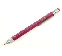 Troika Stylo à bille multifonction ConSTRUCTION en laiton, mine noire, règle centimètre/pouce, échelle 1:20/1:50, tournevis plat/cruciforme, taille 150 x 11 x 13 mm, PIP20/OF