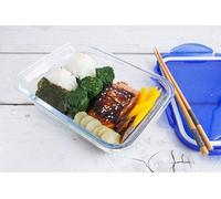 Trois boîtes à petit-déjeuner rectangulaires de 0,8 litre