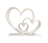 Trois sculptures en forme de cœur imprimées en 3D - Statue de table - Décoration de table - Cadeau d'anniversaire de couple - Décorations de Saint-Valentin