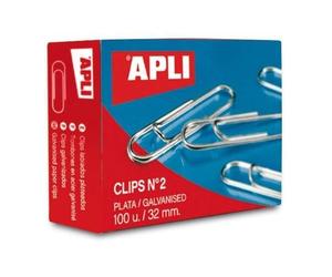 Trombones - APLI - 26 mm - Boîte de 100 - Acier galvanisé - Métallique