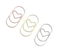 Trombones créatifs en forme de cœur | Pince à classeur multifonction en acier haute résistance pour décoration scolaire, solution de classement
