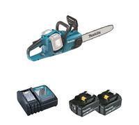 Tronçonneuse 2x18V 35cm DUC353Z + 2 batteries BL1850B 18V 5 Ah + 1 chargeur rapide DC18RC MAKITA