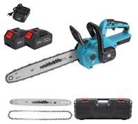 Tronçonneuse à batterie - 40 cm sans balais - 3500 W - batterie 18 V - écran numérique - tension automatique de la chaîne - 2 batteries
