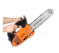 Tronçonneuse à essence 25,4cc - Tronçonneuse thermique sans fil - tronçonneuse de jardin, tronçonneuse pour élagage Orange
