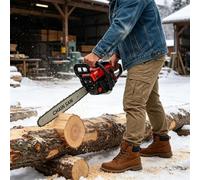 Tronçonneuse à essence 58 cm³ 11000 tr/min - Portable - Pour la coupe des arbres de jardin et la récolte du bois