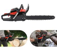 Tronçonneuse à essence - 58 cm³ 2 temps - 2,2 kW - guide-chaîne de 45,7 cm - démarrage manuel CDI - mélange 25:1 - Rouge