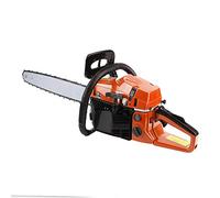 Tronçonneuse à essence avec lame de 45 cm, moteur 2 temps, 52 cm³, pour couper le bois, les arbres, le jardinage (orange, 52 ccm, 45 cm)