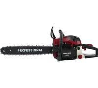 Tronçonneuse à essence - Moteur 2 temps de 58 cm³ - Longueur de guide-chaîne : 50 cm - Moteur monocylindre refroidi par air - 10 000 tr/min - Réservoir de carburant de 550 ml - Rouge