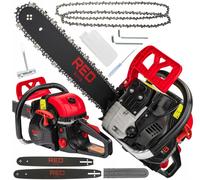 Tronçonneuse À Essence powermat RTPSP0035 5,7PS 49,3ccm 16" 18" 2 Chaînes