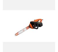 BLACK+DECKER Tronçonneuse filaire - 12,5 m/s - Réservoir de 150 ml transparent - Tendeur de chaine sans outil - Griffe 5 dents - Interrupteur double commande, Orange, 45 cm