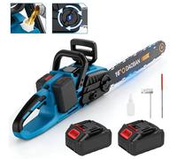 Tronçonneuse - Batterie - Moteur sans balais - Guide-chaîne de 40 cm - Lubrification automatique de la chaîne - Pack standard - Rouge