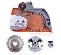 Tronçonneuse Couvercle latéral d'embrayage de frein de chaîne et tambour d'embrayage .325 "7T pour Husqvarna 340 345 346 350 avec roulement à aiguilles Pièces de rechange pour 537107801, 578097901