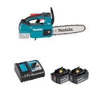 Tronçonneuse d'élagage 18V 25cm DUC254Z001 + 2 batteries BL1850B 18V 6 Ah + chargeur rapide DC18RC MAKITA